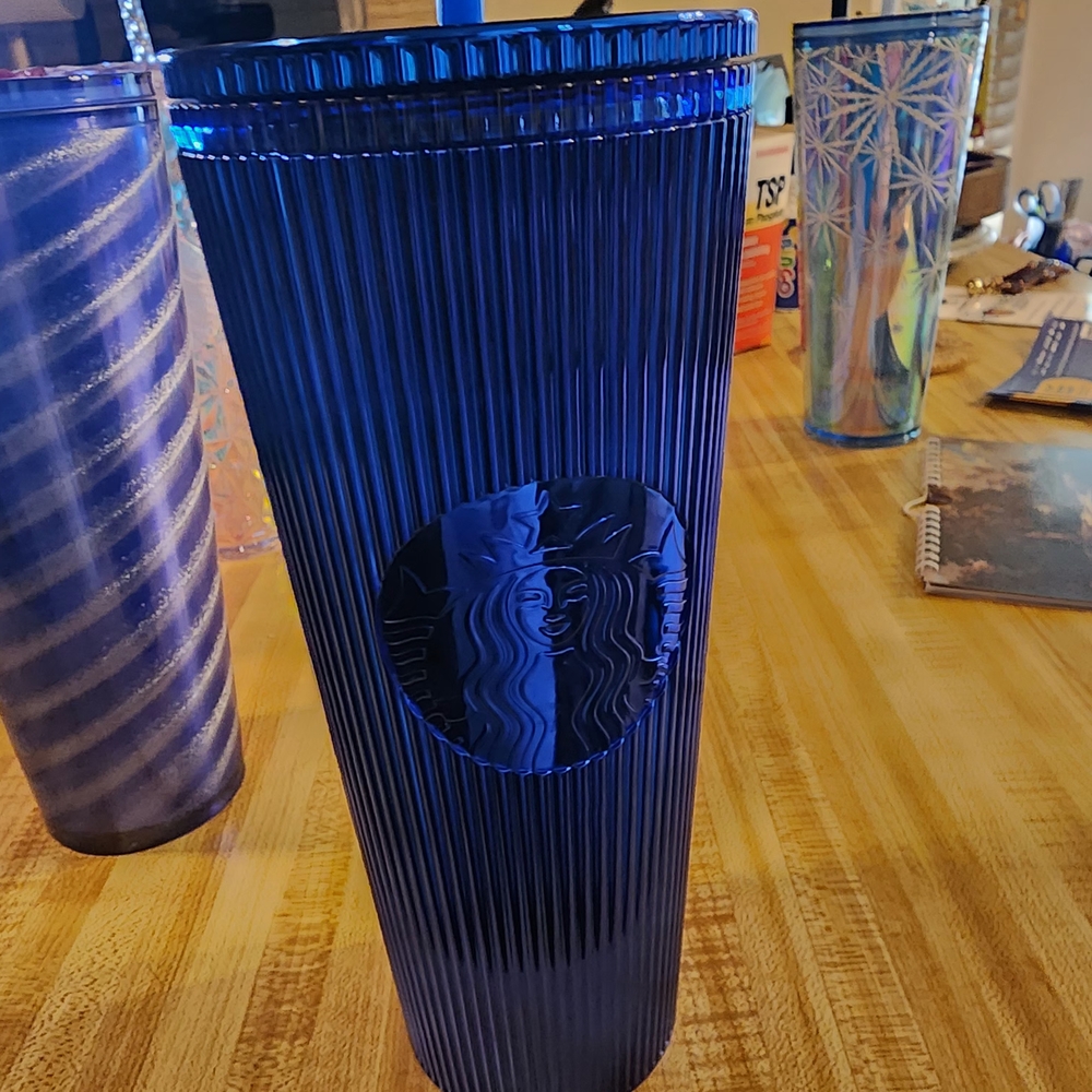 Blue Tumbler with Logo